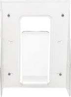 Deflecto Stand-Tall Wall Magazine Holder, Wall Mount Display, Break-Resistant Pocket, Clear, 9-1/8"W x 11-3/4"H x 2-3/4"D (55501)