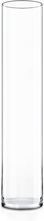 CYS Excel Clear Glass Cylinder Vase (H:24" D:4") | Multiple Size Choices Glass Flower Vase Centerpieces | Hurricane Floating Candle Holder Vase