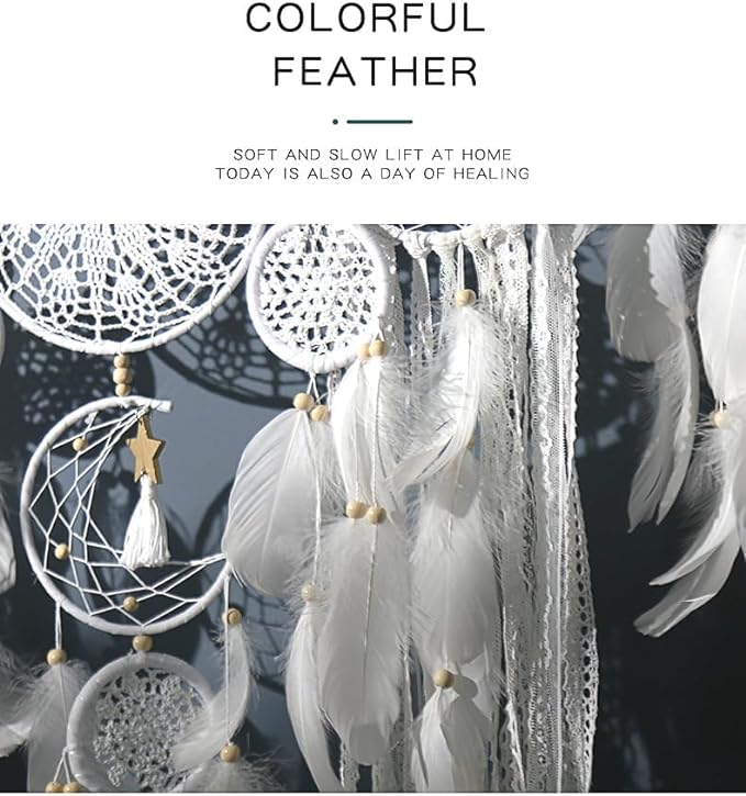 5 Pack Bohemian Ornaments,Dreamcatcher Gift Boho Native American Decor, Handmade Dreamcatcher for Girls, Boys, Adults, Kids Room,Witchy Gifts (Purple)