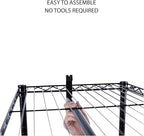 Alera ALEGR363618BL 36 in. W x 18 in. D x 75 in. H 30 Garments Wire Shelving Garment Rack - Black