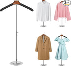Eunika 1 Pack Adjustable T Shirt Display Flexible Shoulder Stand, Portable Metal Shirt Rack Display Stand Garment Coat Holder for Clothing Garment Coat Retail Vendor, Cloakroom,17-31 Inch