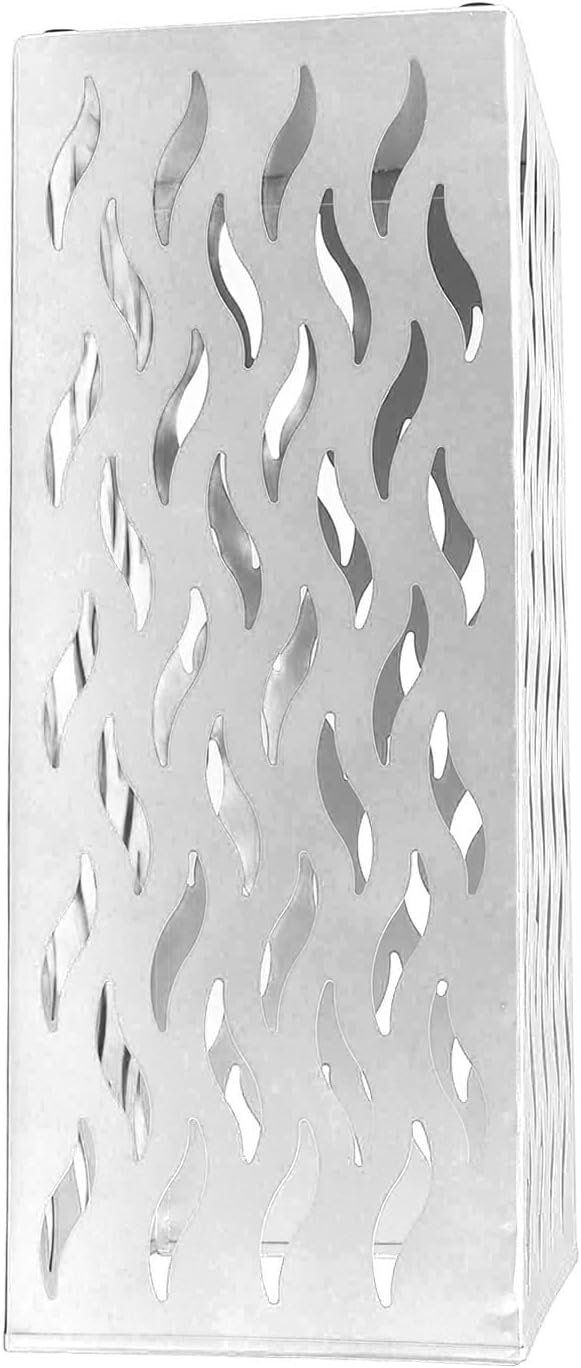 Tyenaza Metal Umbrella Holder, Round Proof Umbrella Storage Organizer Hollow Copper Pattern Umbrella Organizer Bin Umbrella Stand for Home Hotel (White)