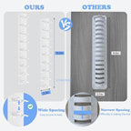Hat Organizer for Baseball Caps, 2 Pack Hat Rack for Wall Hold up to 18 Hats Strong Adhesive Hat Hooks Stand Multilayer Hat Hanger Organizer Storage Holder Display for Door Closet Bedroom（White)