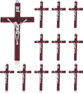 SHAOQINLIN 12 Pieces Crucifix Wall Cross, 4.7 Inch Wooden Wall Hanging Cross Wall Decor Home Decor