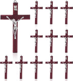 SHAOQINLIN 12 Pieces Crucifix Wall Cross, 4.7 Inch Wooden Wall Hanging Cross Wall Decor Home Decor