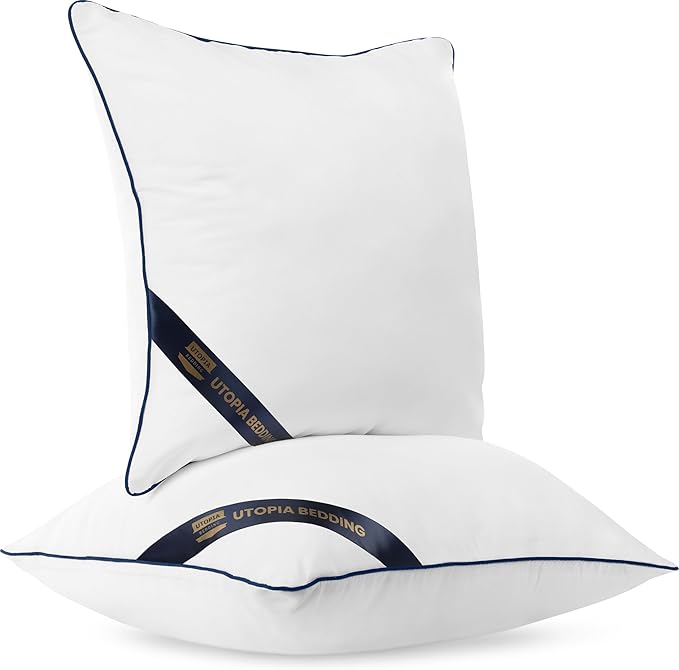 Utopia Bedding Throw Pillow Inserts (Pack of 2, White), 26 x 26 Inches Decorative Indoor Pillows for Sofa, Bed, Couch, Cushion Sham Stuffer
