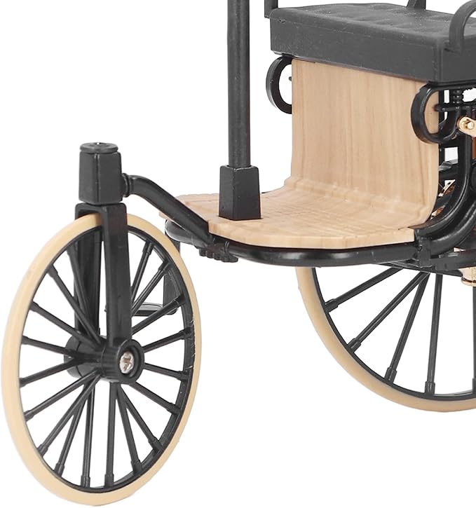 Fdit Retro Alloy Tricycle Ornament High Simulation Classic Car Model 1:12 Scale Decoration for Home, Ideal Model Collectors, Suitable for Wine Cabinet Entrance Decor, Durable and Sturdy Design