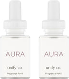 Pura & Unify Co. Home Scent Refill - Smart Air Diffuser - Long-Lasting Luxury Fragrance per Refill - Home Essential - Clean & Safe Diffuser Fragrance - 2 Pack, Aura