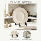 Artliving 2 Pack Display Stand Easel Iron Bowl Stands for Display Medium Deep Bowls, Platters and Deep Dishes