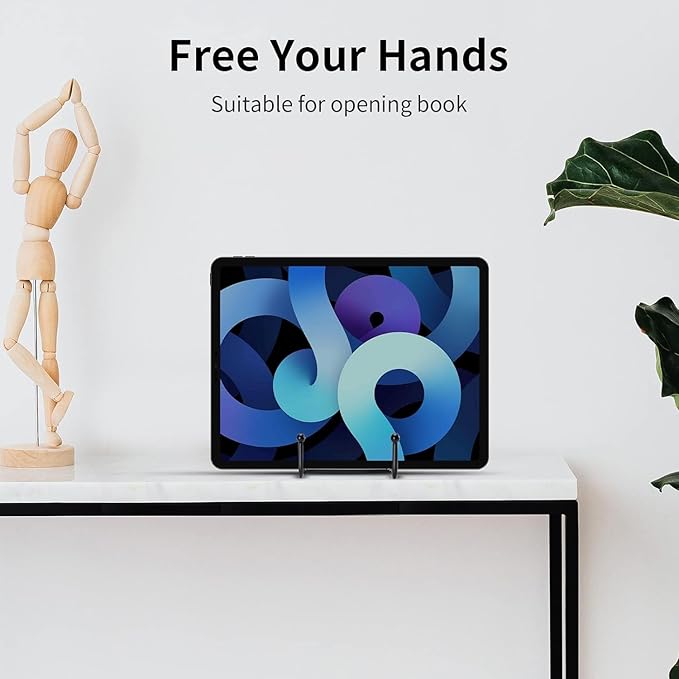 Kruodop 5 Pack Plate Stands for Display, 4 Inch Plate Holder Display Stand, Metal Frame Holder Stands for Book, Pictures, Photo Easel, Tabletop Art