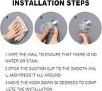 12Pcs Clear Wreath Hanger, 22LB Clear Suction Cup Hooks for Windows, Waterproof,2.75 Inch Reusable &Removable Suction Cup Hanger for Shower,Tile,Mirror,Glass Door,Bathroom,Towel,Kitchen,RV,Travel