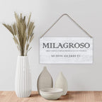 Bible Verse Home Wall Decor Milagroso Abres Camino Scripture Wood Signs Rustic Hanging Wall Plaque Christian Sign