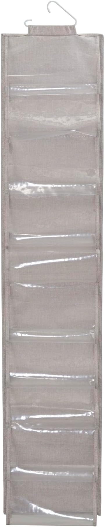 Household Essentials 20-Pocket Closet Shoe File, Single Hook System