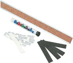 Quartet Bulletin Bar Pin Strip Cork Board 48" x 1", For Classroom, Office, Cubicle, Aluminum Frame (Z2006)