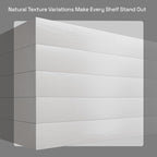 BAOBAB WORKSHOP Solid Wood Floating Shelves for Wall 12 Inch Wide, Small Wooden Shelf Bathroom Thick, White Floating Shelves for Room Wall Mounted Kitchen, White Finish, 12W × 6.7D, Set of 2