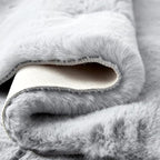 Grey Runner Fuzzy Rug for Bedroom Washable Fluffy Nursery Rugs for Living Room Cute Room 2x4 Rug