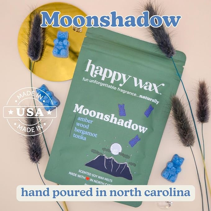 Happy Wax Wanderlust Collection Scented Natural Soy Wax Melts – 6 Total Oz. of Scented Wax Melts, Collection Includes Palo Santo, Desert Torchwood, and Moonshadow