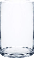 Royal Imports Flower Glass Vase Decorative Centerpiece for Home or Wedding - Cylinder Shape (5" Wide x 7" Tall, Clear)