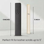 SURI Mezuzah for Door with Scroll – 6 Inch Modern Mezuzah Case with Non Kosher Scroll Included, Fits up to 5” Scroll, Easy Adhesive Installation, Gift Box Included