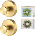 Suction Cup Wreath Hanger，Suction Cup Hooks Hanging 15 Lbs，Waterproof Suction Cup Wreath Holder for Windows, Shower, Wreaths，Smooth Doors (Gold, 2)
