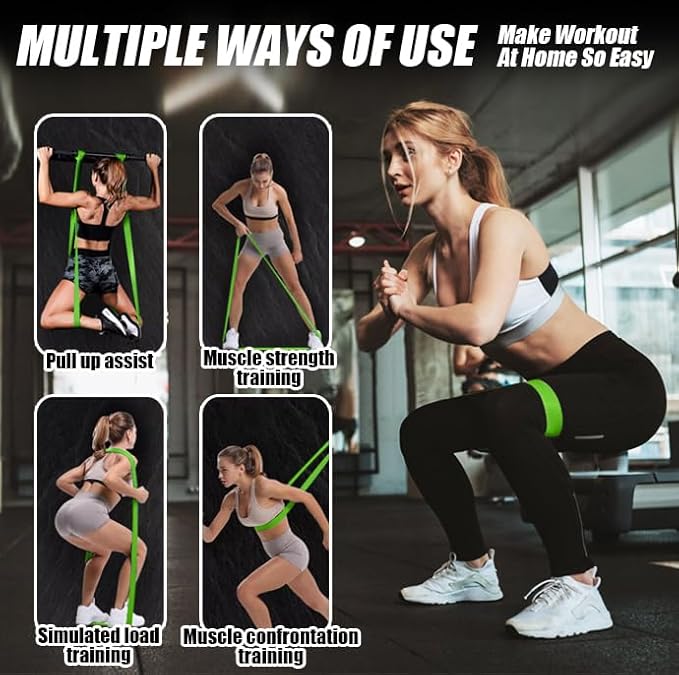 Resistance Bands for Working Out, Pull Up Assistance Bands Set for Men & Women,Latex Workout Bands, Eexercise Bands Resistance for Body Stretching,Muscle Training and Physical Therapy (5pcs)