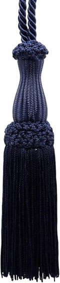 DÉCOPRO Beautiful Navy Blue Chainette Key Tassel 5 inch Tassel Length 5 Inch Loop Color: Dark Navy Blue - J3