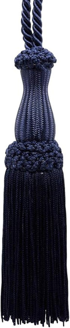 DÉCOPRO Beautiful Navy Blue Chainette Key Tassel 5 inch Tassel Length 5 Inch Loop Color: Dark Navy Blue - J3