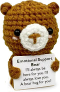 Gifts for Him Her Boyfriend Girlfriend, Handmade Crochet Bear Present, Positive Crochet Animals Bear with Messages, Handmade Bear Small Stuff Things