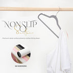 HOUSE DAY Premium Velvet Hangers 100 Pack Grey, Non-Slip Flocked Felt Hangers, Sturdy Clothes Hanger with 360° Rotatable Hook, Heavy Duty Durable Slim Coat Hanger for Closet Space Saving