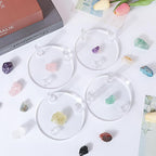 Hipiwe Acrylic Display Easel Rock Display Stand Three-Peg Display Easel Stands for Mineral Crystal Geodes Coral Fossil Small Collectibles Display Stands with Round Base,4 Pack
