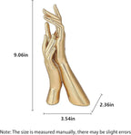 Golden Hands Sculpture Elegant Resin Home Decor Hands Statues Versatile Love Ornament,Perfect for Bedroom, Office Desktop, Cabinets,Wedding (Golden Hands)