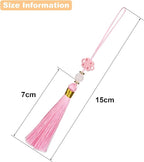 Beautyflier 24PCS Chinese Knot Tassel Pendant for Phone Case, Mini Mala Tassels with Hanging Loop, Jade Beads and Charms for Home Office Decor, Car Hanging Decoration, Graduation (8 Colors #2)