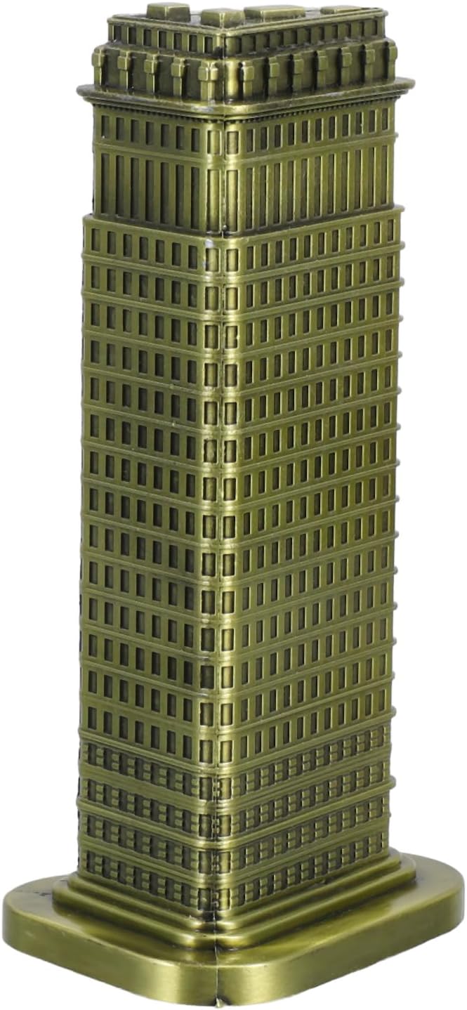 Homoyoyo Fuller Statue New York Landmark Building Replica Metal Model Souvenir Collectible for Home Desk Decoration Vintage Architectural Statue Desktop Building Ornament New York Souvenir Present