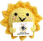 Class of 2026 Graduation Gifts Positive Crochet Sunshine, Emotional Support Crochet Dolls - Graduation Gifts for Friends, Classmate, Son, Daughter | College or Masters Degree Congratulations Present