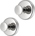 Linwnil Suction Cup Wreath Hanger，Suction Cup Hooks Hanging 10 Lbs，Waterproof Suction Cup Wreath Holder for Windows, Shower, Wreaths，Smooth Doors (Chrome Polished, 2 Pack)