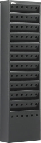 Safco 4321BL Steel Magazine Rack, 11 Pockets - Durable Wall Mounted Black Steel Construction with Optional Base - Perfect Office or School Resource Solution