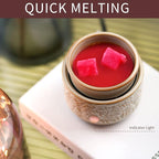 ElusiaKa Wax Melt Warmer 3-in-1 Electric, Ceramic Wax Burner for Scented Wax, Scented Wax Melter & Essential Oil Burner for Home Aromatherapy-Tan
