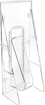Deflecto Stand Tall Stand-Tall Wall Leaflet Holder, Wall Mount Display, Break-Resistant Pocket, Clear, 4-9/16"W x 11-3/4"H x 2-3/4"D (55601)