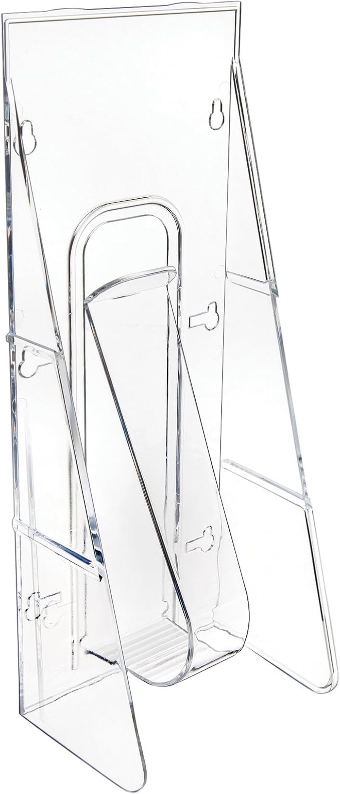 Deflecto Stand Tall Stand-Tall Wall Leaflet Holder, Wall Mount Display, Break-Resistant Pocket, Clear, 4-9/16"W x 11-3/4"H x 2-3/4"D (55601)