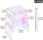 Cerpourt 2 Sets Acrylic Display Risers Colorful Product Stand,Cupcakes Holder Dessert Display Transparent Showcase Stands, Candy Bar Risers, Acrylic Lifts Display for Figures