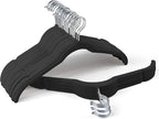 Premium Velvet Hangers 30 Pack - Space-Saving Closet Organizer for Clothes, Non-Slip Flocked Design, Ideal for Shirts and Coats (Black)