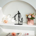 Sziqiqi Dad Birthday Gifts for Father - Dad Daughter Son Iron Statue Father Childs Love Sculpture Decoration for Fathers Day Wedding Christmas Figurine Memorial Gifts for Son Husband