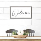 Life Positive Quote Wood Sign with Bible Verse Welcome Gray Frame Wooden Plaque Birthday Housewarming Gift for New Home Cafe Bar Farmhouse Porch Garden Yard Cottage Wall Decor 12x22in