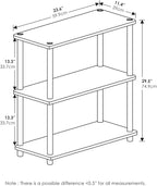 Furinno TURN-N-TUBE Storage Shelves, 3-Tier Book Shelf, Corner Shelf, Toolless Open Shelves, for Organization and Storage, Living Room, Garage, Home Office, Beech