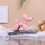 Creative Balloon Dog Sculpture Modern Home Decoration Trendy Animal Art Ornaments Collection Figurine Bedroom Living Room Office Desktop Resin Decors