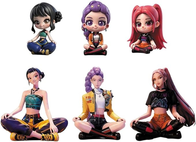 6Pcs Demon Movie Hunters Figure,Character Model Collectable Figure Creative Gift for Fans