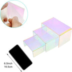 Cerpourt 2 Sets Acrylic Display Risers Colorful Product Stand,Cupcakes Holder Dessert Display Transparent Showcase Stands, Candy Bar Risers, Acrylic Lifts Display for Figures