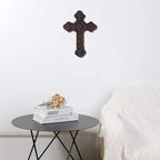 BRASSTAR Cast Iron Wall Cross Decoration Rustic Antique Metal Cross Farmhouse Home Wall Hanging Decorations TQZDPT21
