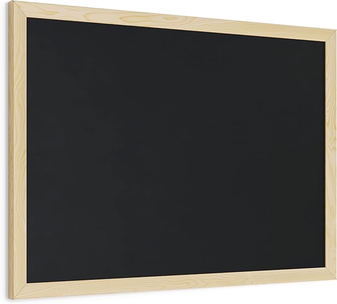 U Brands Chalkboard, 18" x 24" Inches, Light Birch Wood Frame (310U00-01)