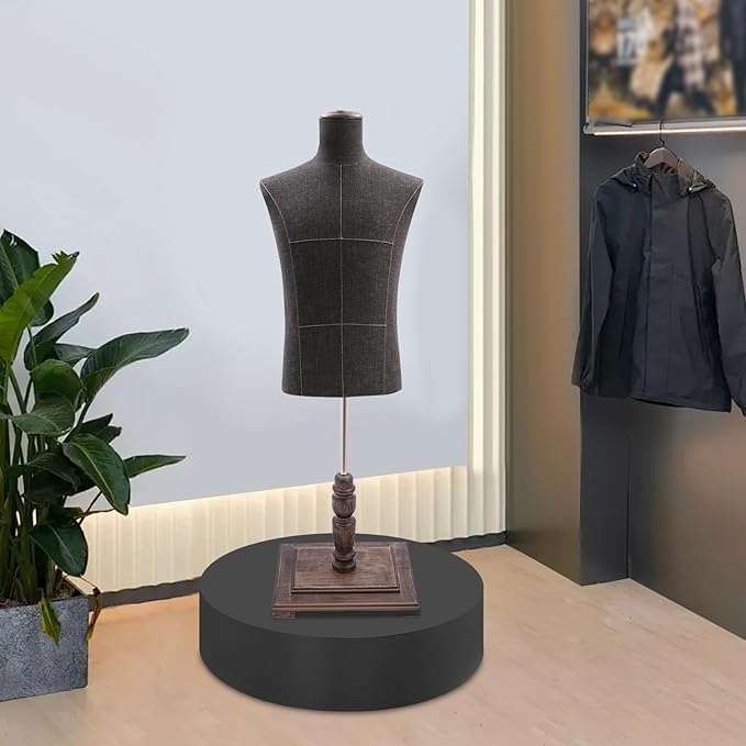 Round Display Pedestal Stand, Event Decor Display Plinth Stands, Bridal Shop Cylinder Plinth Raiser Table, Party Event Decor Circle Pedestal Stand for Boutiques Model Air Conditioner Heightening (Black, 23.6*5.9in)